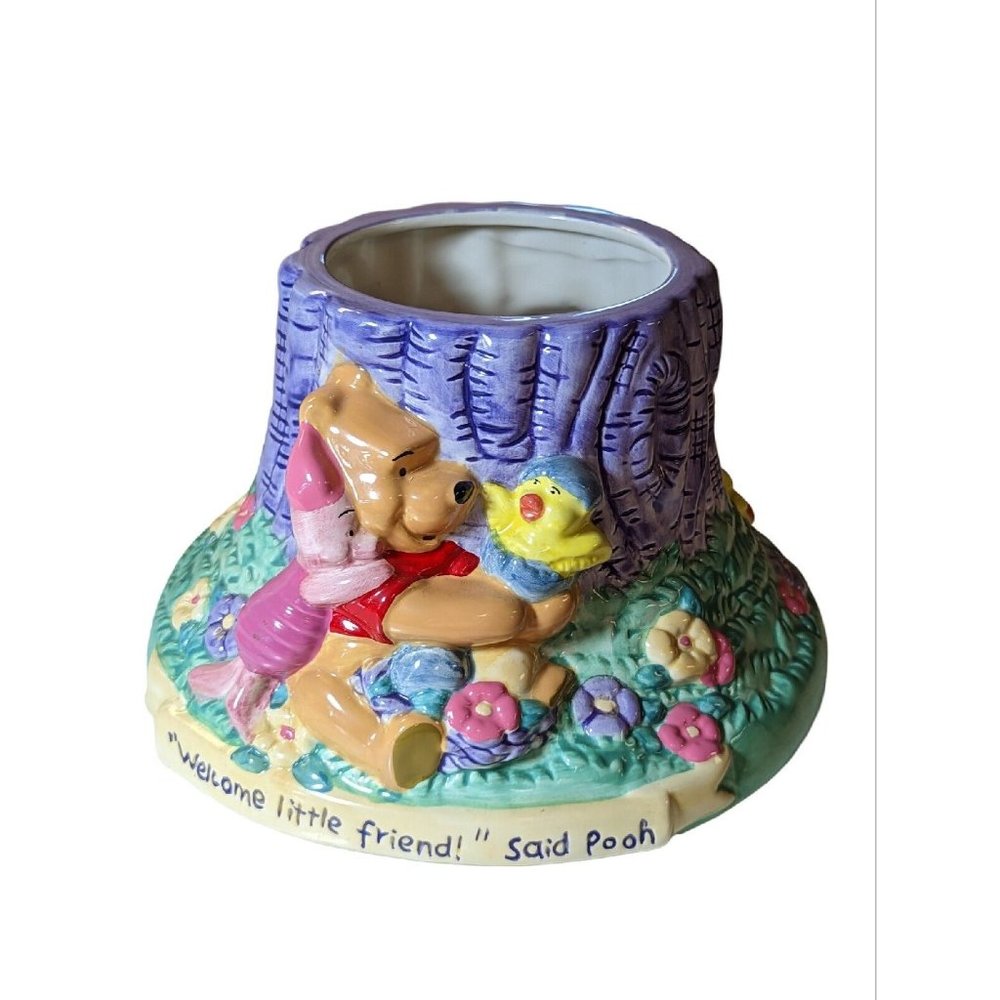 Disney Winnie The Pooh FTD Flower Pot Planter Vase Welcome Little Friend Eeyore